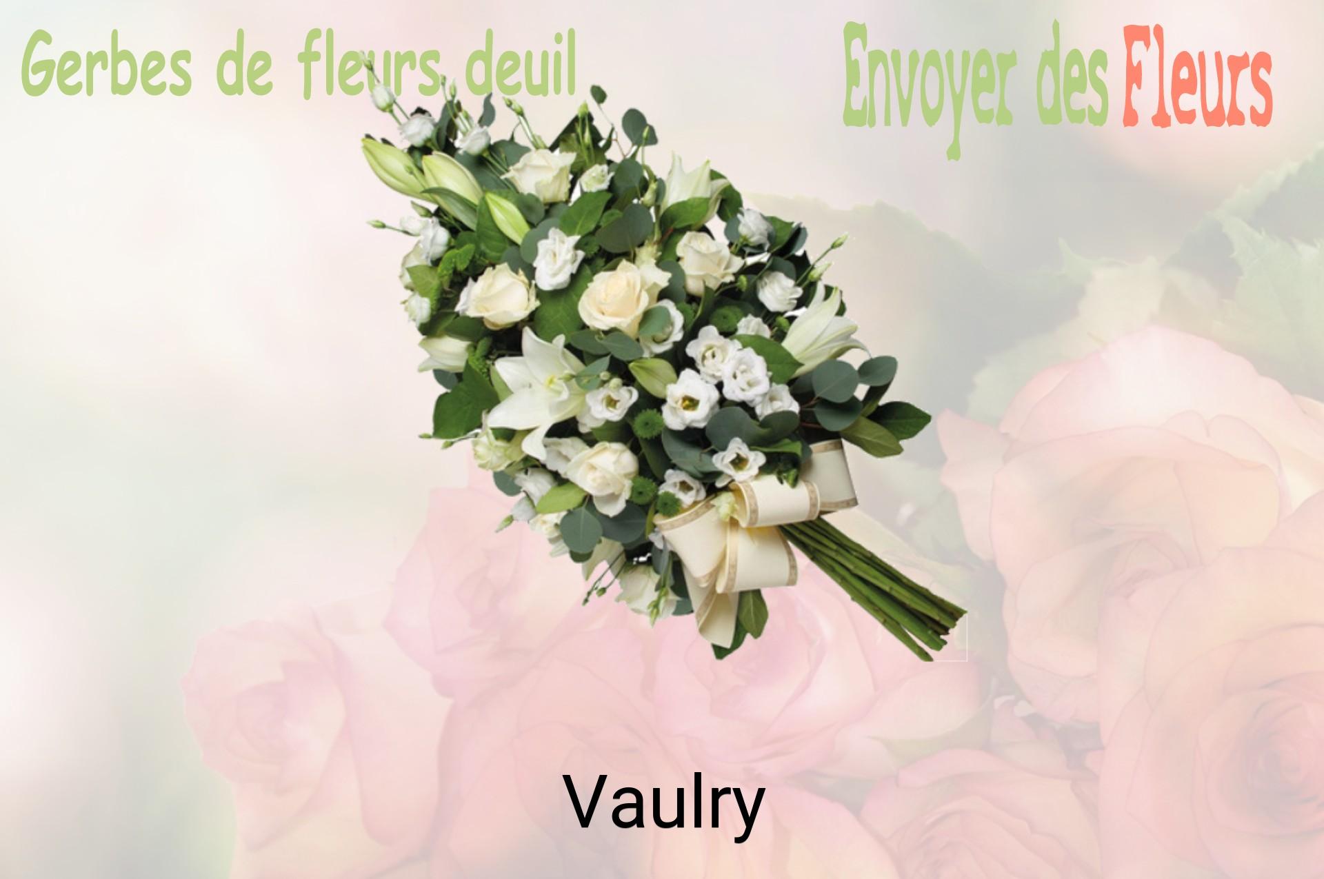 Gerbe de fleurs de deuil livrée à Vaulry